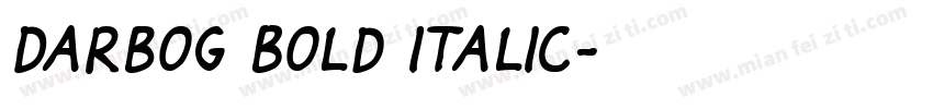 Darbog Bold Italic字体转换